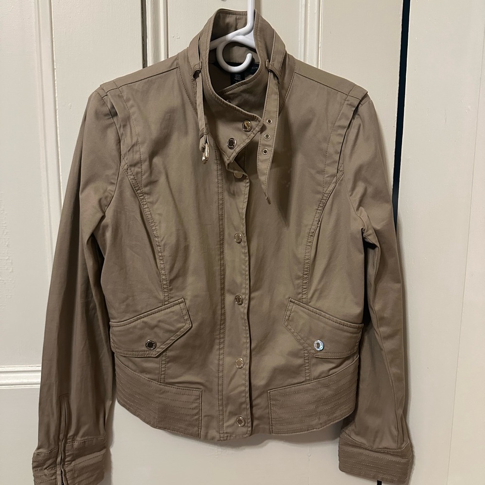 Tan jacket from White House Black Market